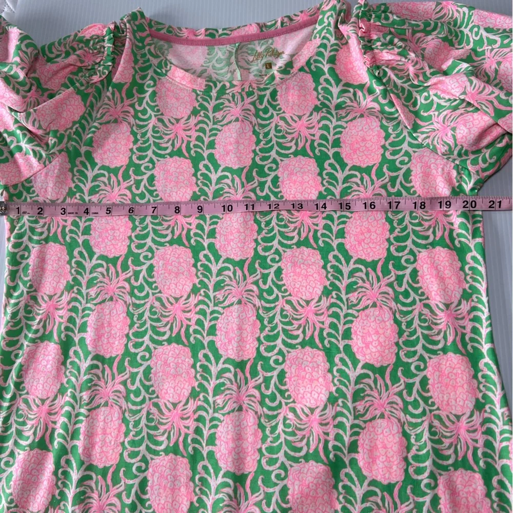 Lilly Pulitzer Pineapple Pink And Green Mercer Dress Size Large - Picture 7 of 11
